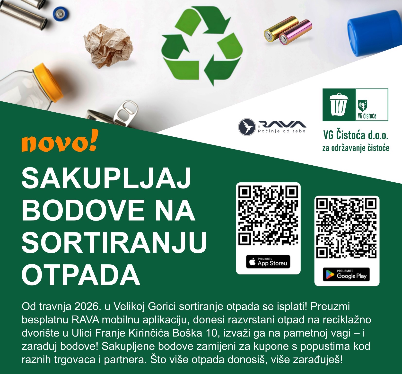 RAVA sustav u Reciklažnom dvorištu Velika Gorica